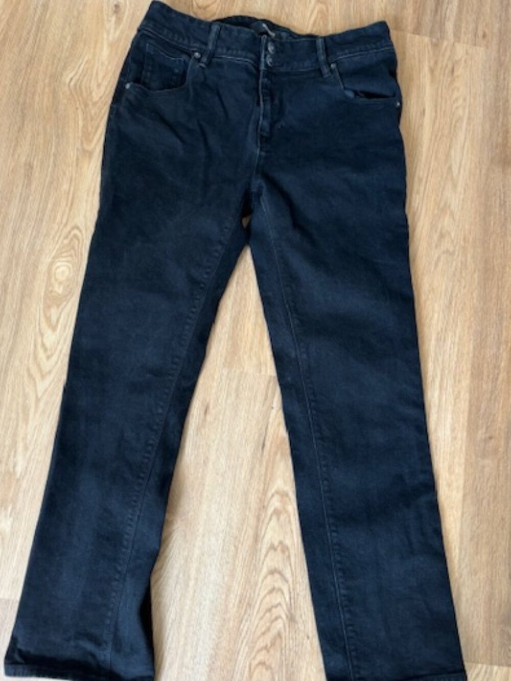 Hudson Black Straight Leg Ankle Mid Rise Jeans 10
